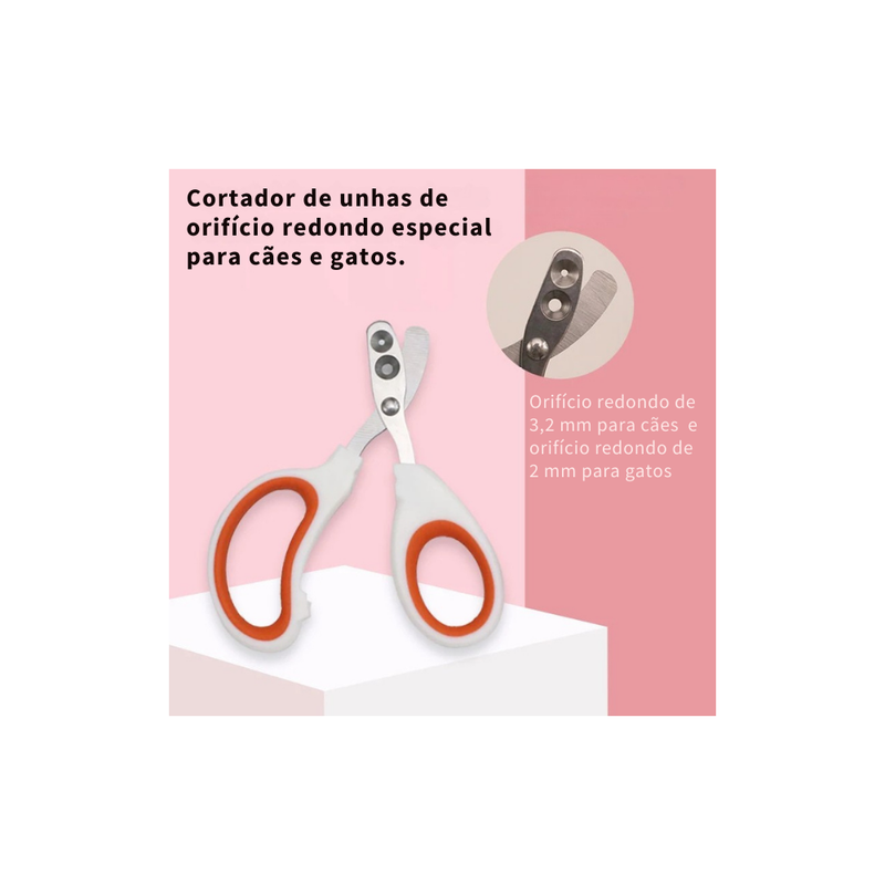 Cortador de Unhas Profissional para Gatos e Cães Pequenos – Aço Inoxidável e Precisão Segura