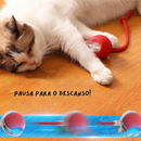 Bola Interativa Inteligente para Gatos – Brinquedo Automático com Cauda Falsa, Recarga USB e Modo Inteligente