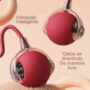Bola Interativa Inteligente para Gatos – Brinquedo Automático com Cauda Falsa, Recarga USB e Modo Inteligente