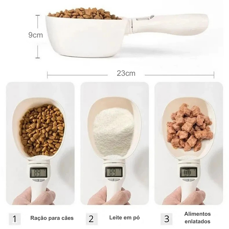 Colher Medidora Digital para Alimentos de Pets