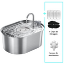 Fonte de Água Inteligente para Gatos e Cães – Bebedouro Automático em Aço Inoxidável com Filtro e Sensor de Movimento