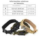 Coleira Tática Reforçada para Cães – Com Alça, Ideal para Treinamento Militar e Passeios ao Ar Livre