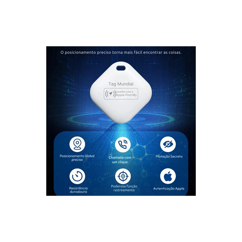 Mini Rastreador Bluetooth – Localizador Inteligente para Chaves, Pets, Crianças e Objetos