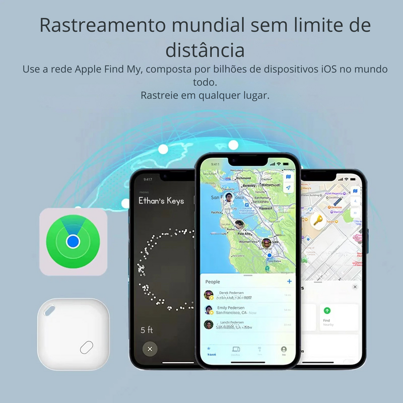 Mini Rastreador Bluetooth – Localizador Inteligente para Chaves, Pets, Crianças e Objetos