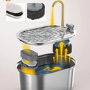 Fonte de Água Inteligente para Gatos e Cães – Bebedouro Automático em Aço Inoxidável com Filtro e Sensor de Movimento