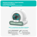 Caixa de Areia Inteligente para Gatos – 65L | Autolimpante e Controle via App