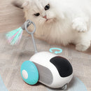 Carro Elétrico Inteligente para Gatos – Brinquedo com Penas e Controle de Longo Alcance