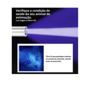 Caneta Veterinária com Luz UV – Lâmpada de Wood para Detecção de Fungos em Pets | À Prova D’Água e Recarga USB
